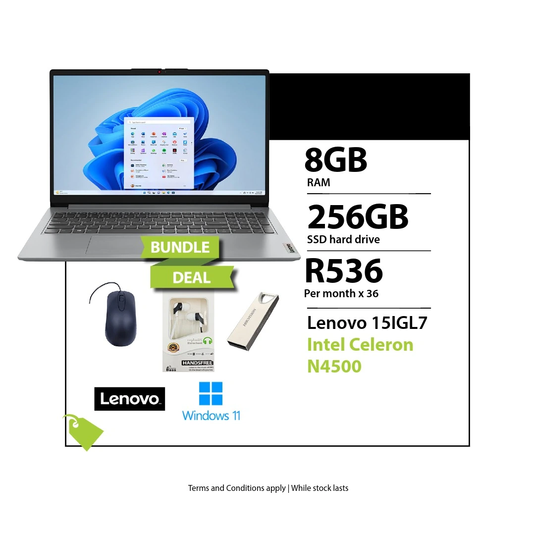 Lenovo IdeaPad 1 15IGL7 Celeron bundle