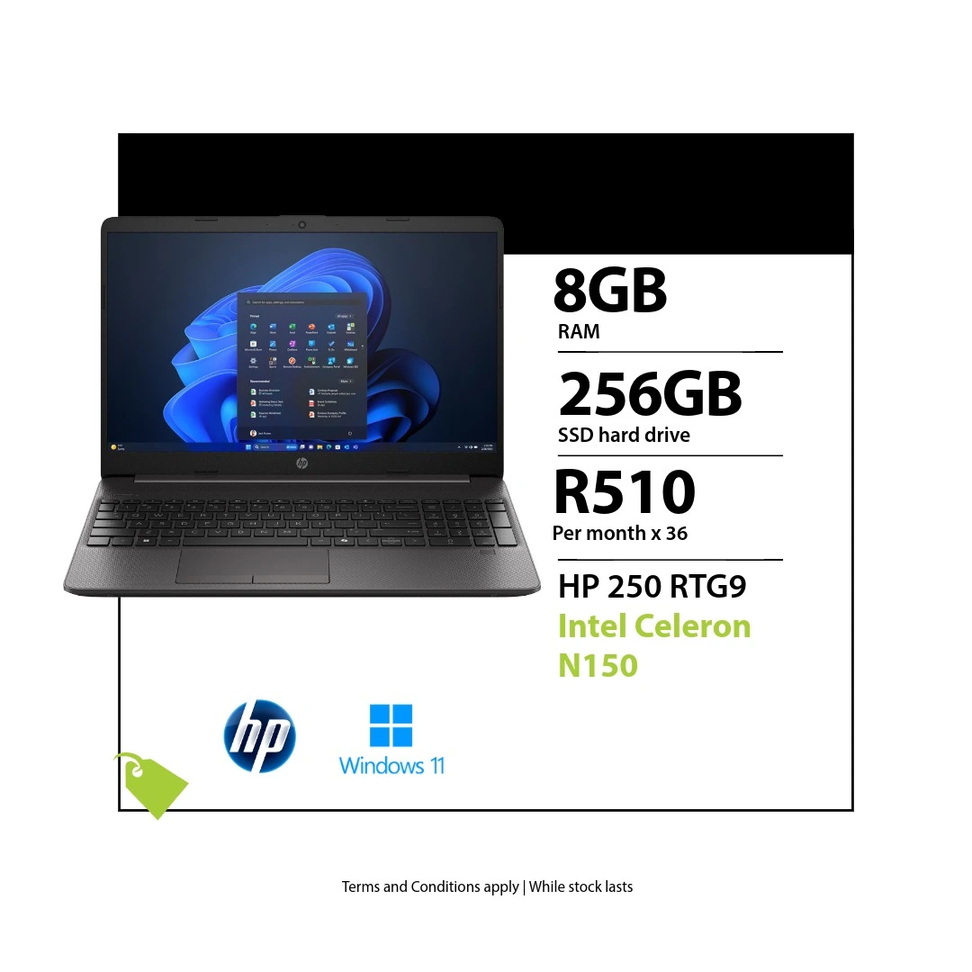 HP 250 RTG9 15.6″ Celeron N150 8GB 256GB