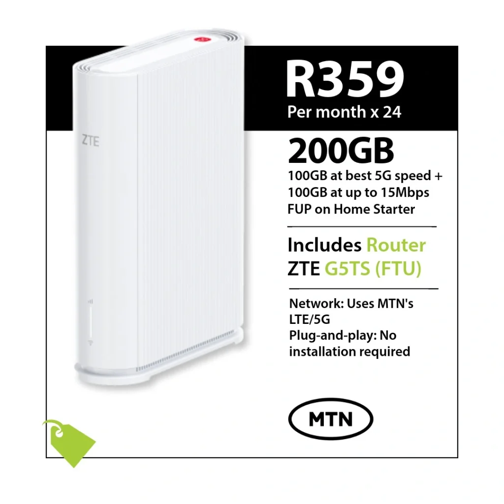 MTN ZTE G5TS (FTU) August Deals