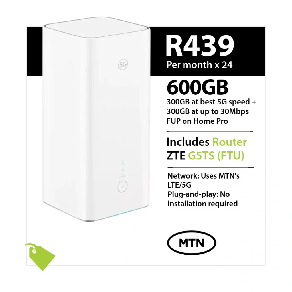 MTN ZTE G5TS (FTU) August Deals